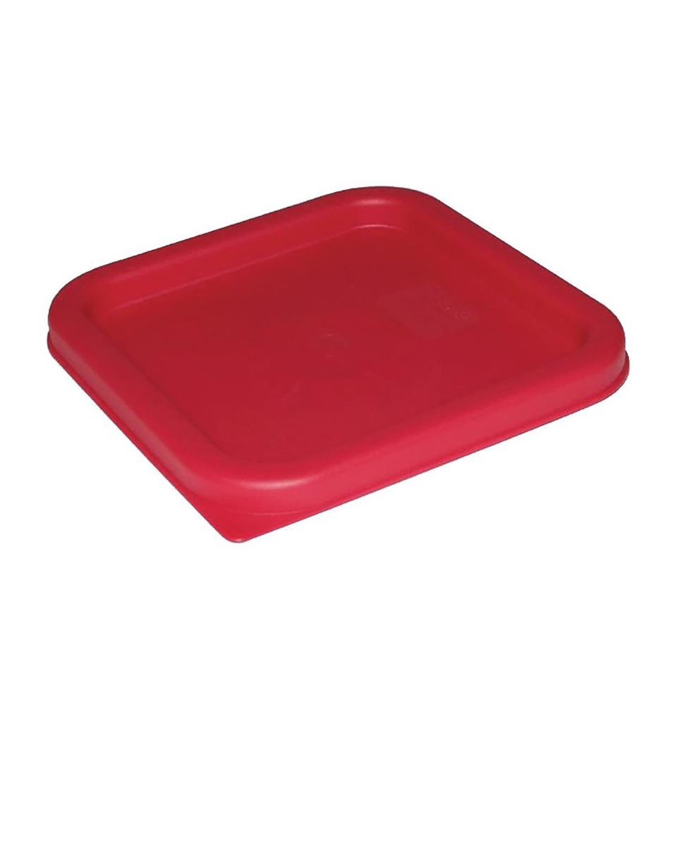 Deckel für Lebensmittelbox - Rot - H 1,7 x 23,1 x 23,1 cm - Polycarbonat - Hygiplas - CF041