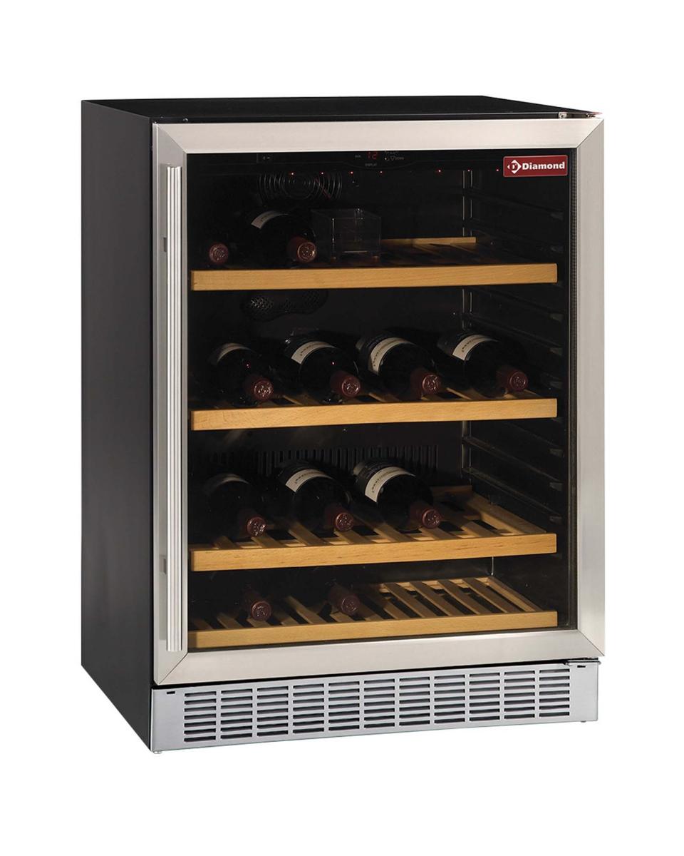 Weinkühlschrank – 45 Flaschen – 160 Liter – 1 Tür – Schwarz – Diamond – WCB/16-X