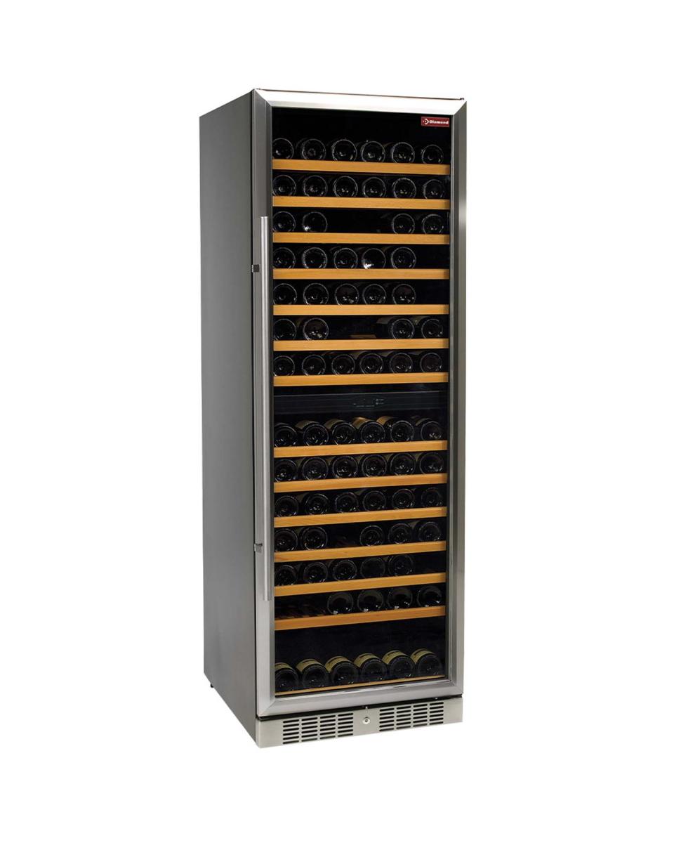 Weinkühlschrank – 155 Flaschen – 375 Liter – 1 Tür – Schwarz – Diamond – WCB/38-X2