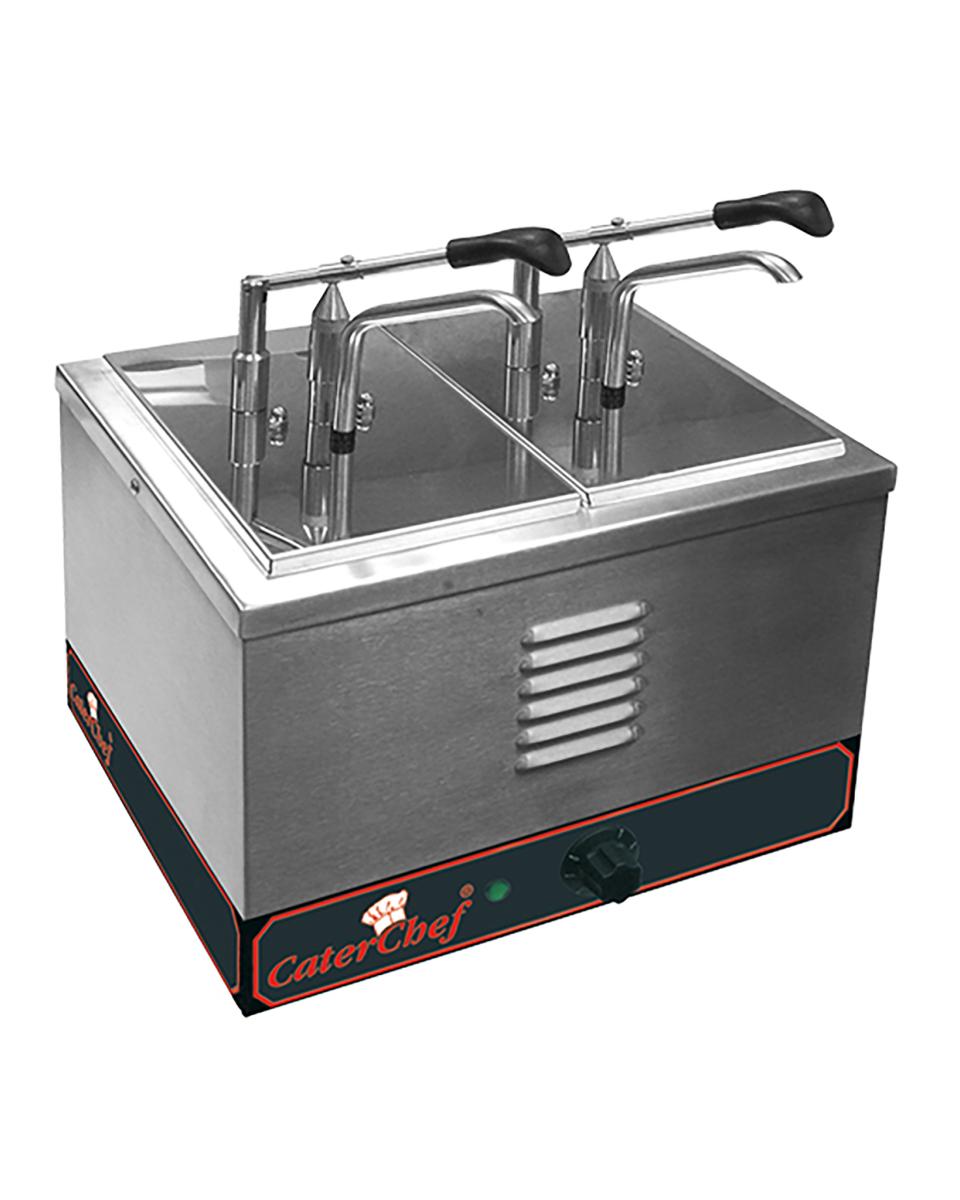 Saucenwärmer - H 27 x 36,5 x 36 CM - 5 KG - 220 - 240 V - 2000 W - Edelstahl - 7,6 Liter - +0°C / +90°C - Caterchef - 688225