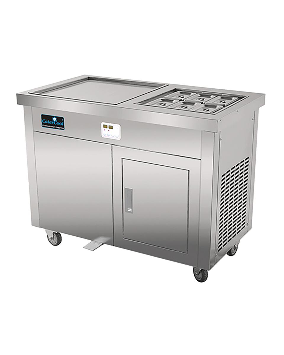 Eis-Teppanyaki – H 86,5 x 110 x 65 cm – 90 kg – 220–240 V – 1500 W – statisch – R410A – Edelstahl – +2 °C / -30 °C – CaterCool – 712045