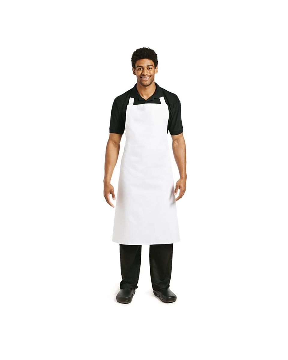 Latzschürze - Unisex - XL - Weiß - 91,5 x 106,6 cm - Polyester/Baumwolle - Whites Chefs Clothing - A522