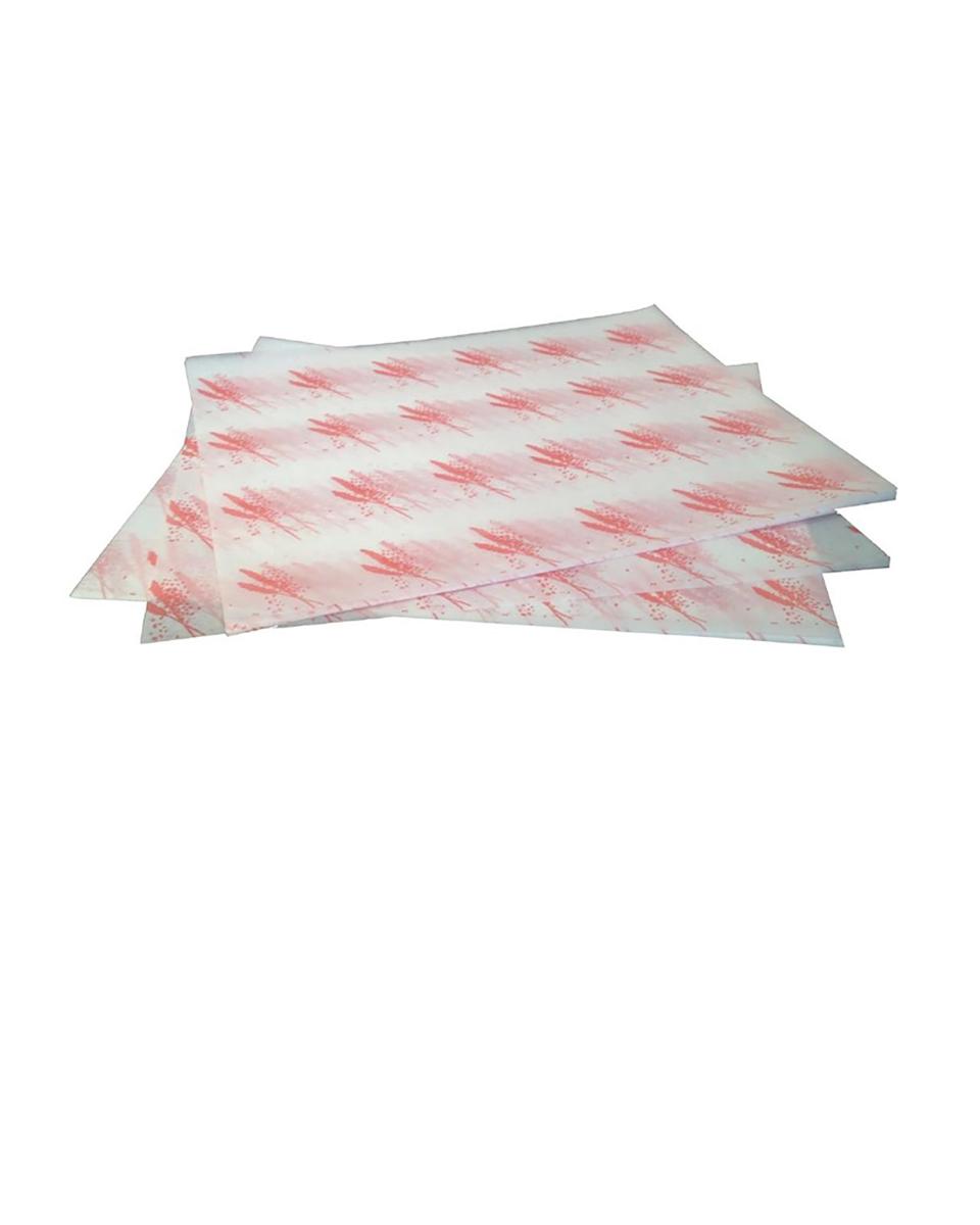 Hamburgerpapier - 1000 Stück - Rot - 24,5 x 30 cm - GH036