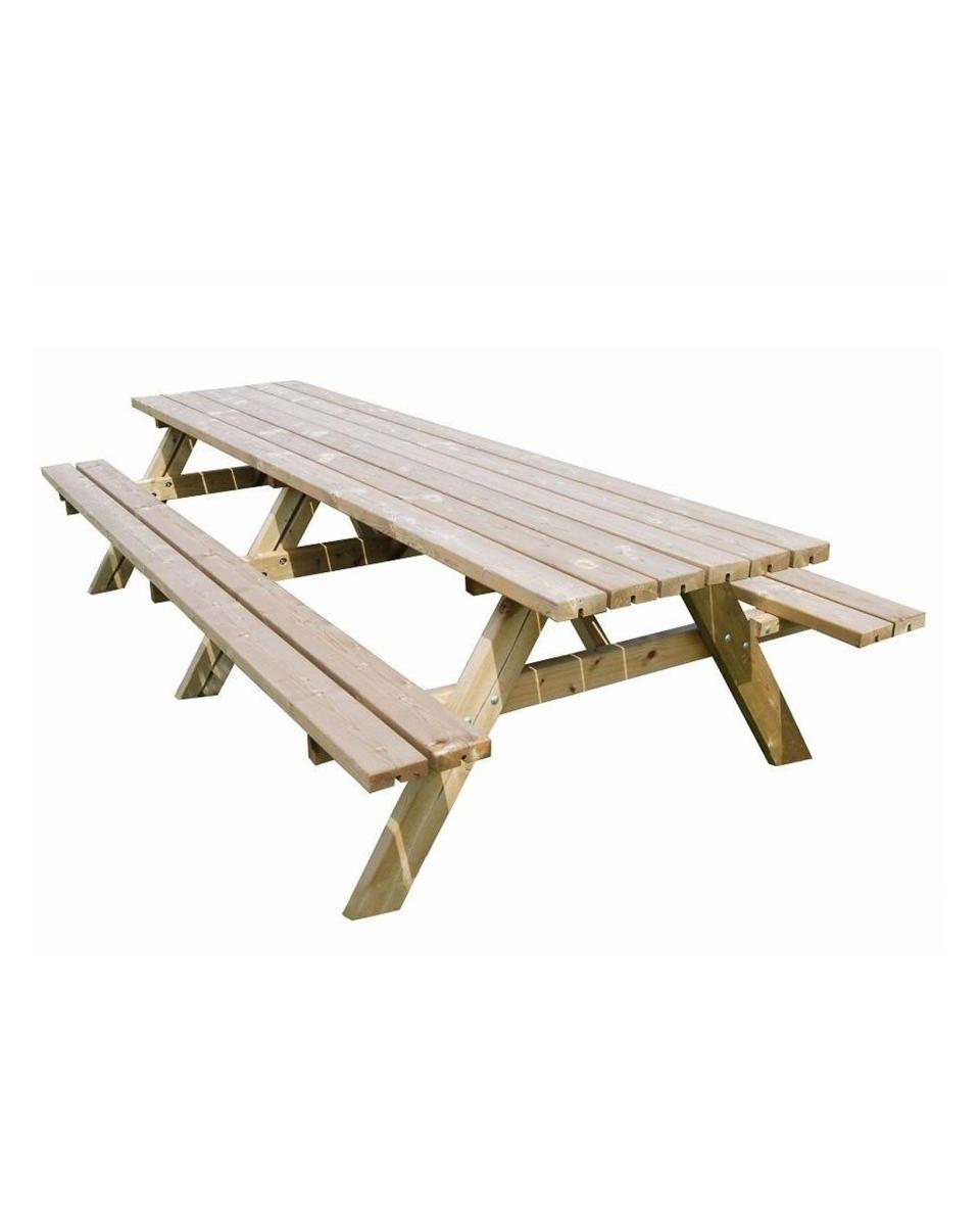 Picknicktisch - Schwere Qualität - 300 CM - Holz - G-Line