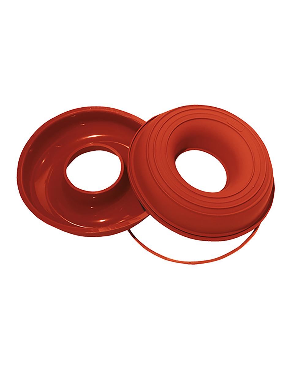 Backform Savarin - 0,31 KG - Silikon - Rot - 1,55 Liter - -60°C / +230°C - Silikomart - 070098