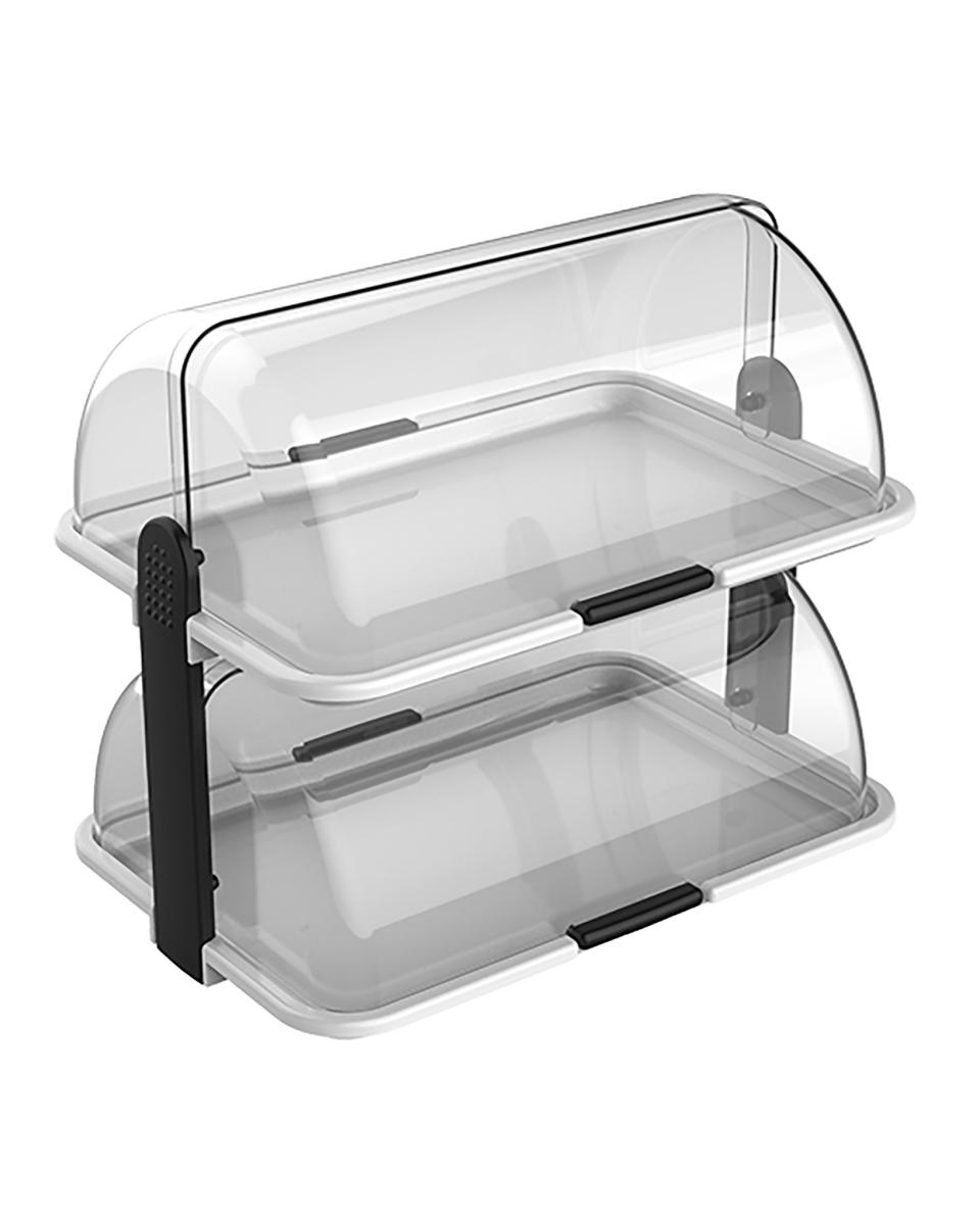 Roll-Top-Vitrine - Kunststoff - 42 x 47 x 32 cm - 245020