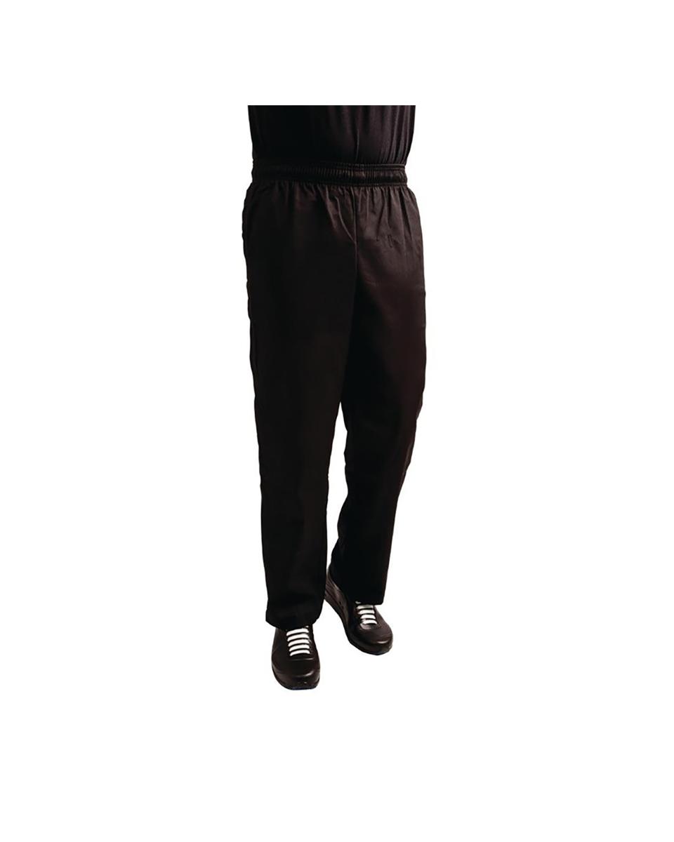 Kochhose – Unisex – Schwarz – Polyester/Baumwolle – Weiße Kochkleidung – A029T