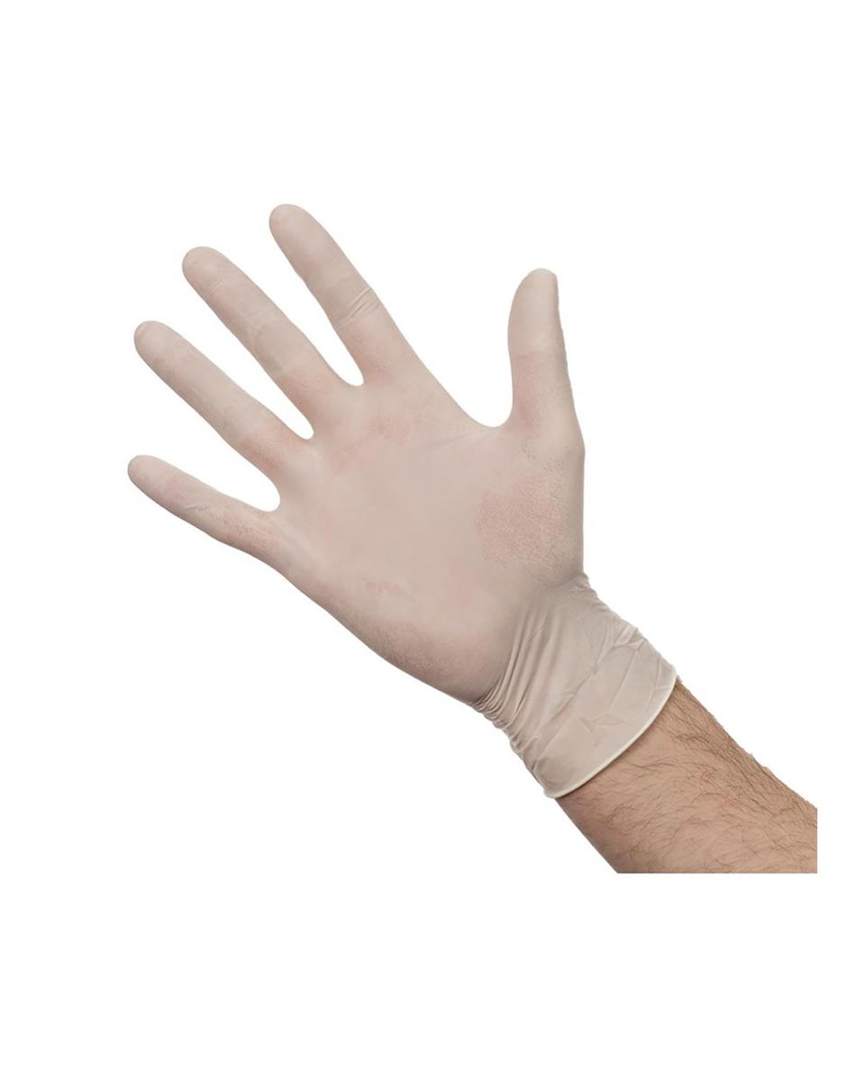 Einweghandschuhe - 100 Stück - Weiß - Latex - A228