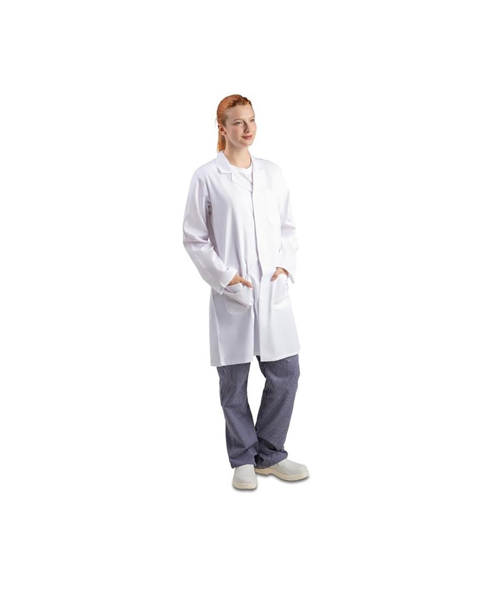 Arbeitsjacke – Unisex – Weiß – Polyester/Baumwolle – Weiße Kochkleidung – A351