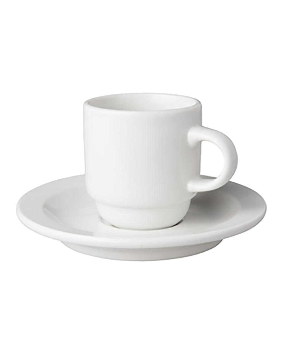 Tasse und Untertasse - 14 CL - Schmal - Weiß - 6 Stück - Mammoet - Budgetline