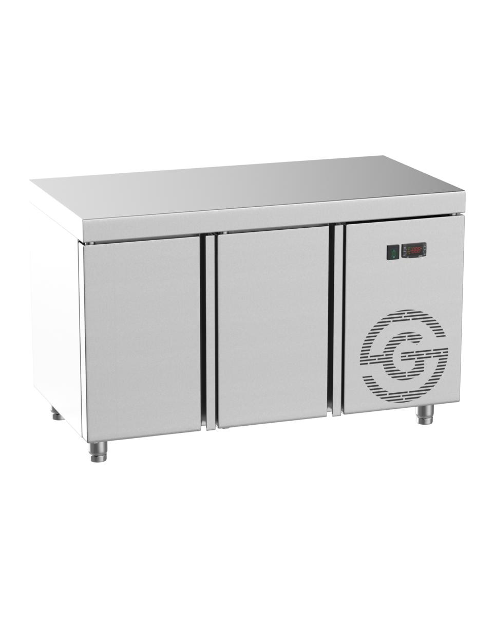 Gastro-Kühltisch - 2 Türen - Greenline - Edelstahl - 134x70x85(h) Cm