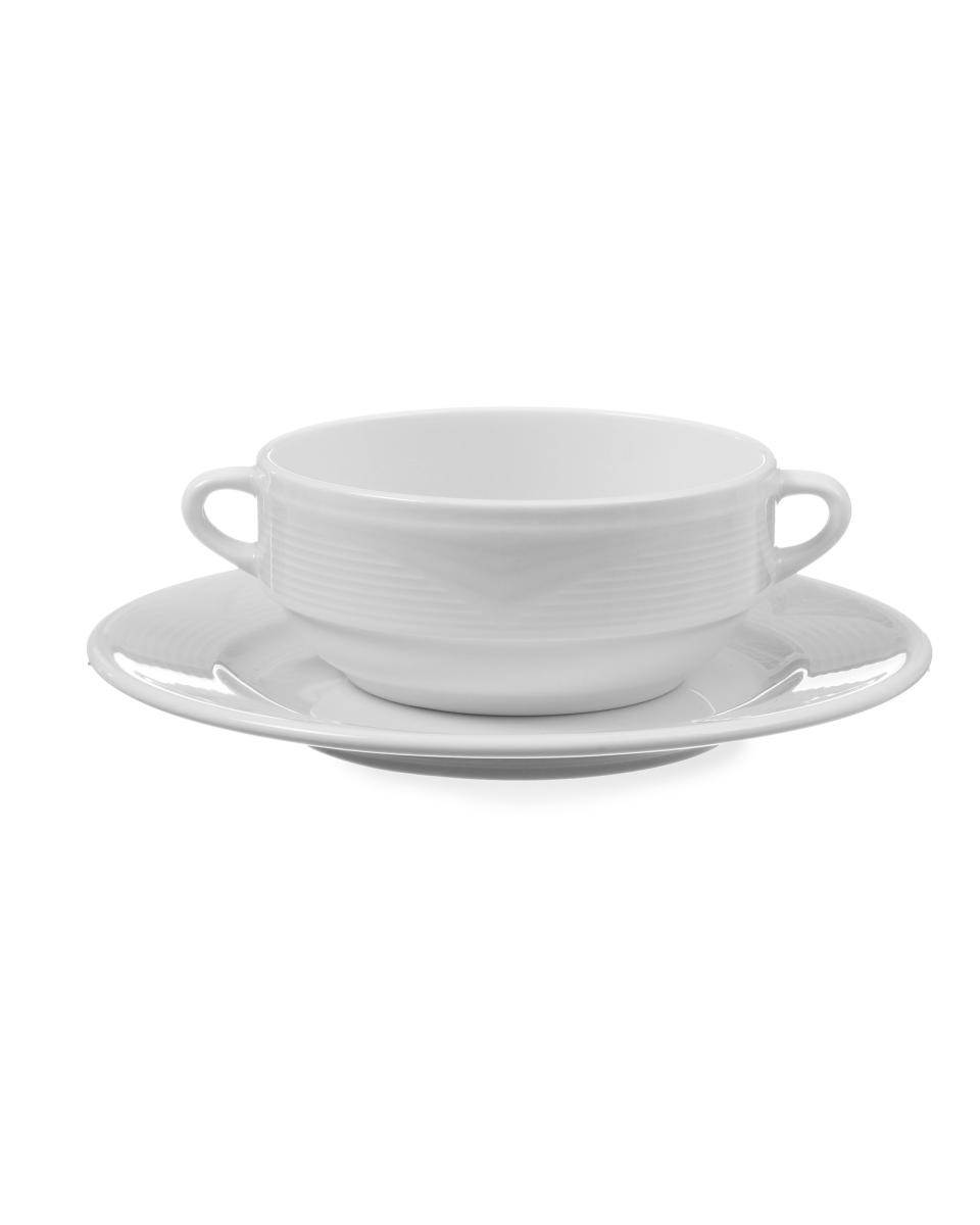 Untertasse für Suppentasse - 12 Stück - Porzellan - 19 cm - Hendi - 794456