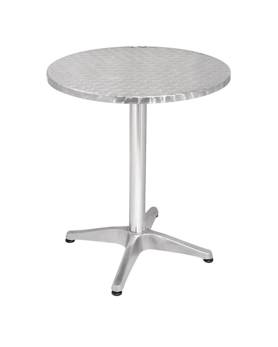 Terrassentisch - Ø60 cm - Bistro - Chrom - Aluminium - Promoline - HW24804