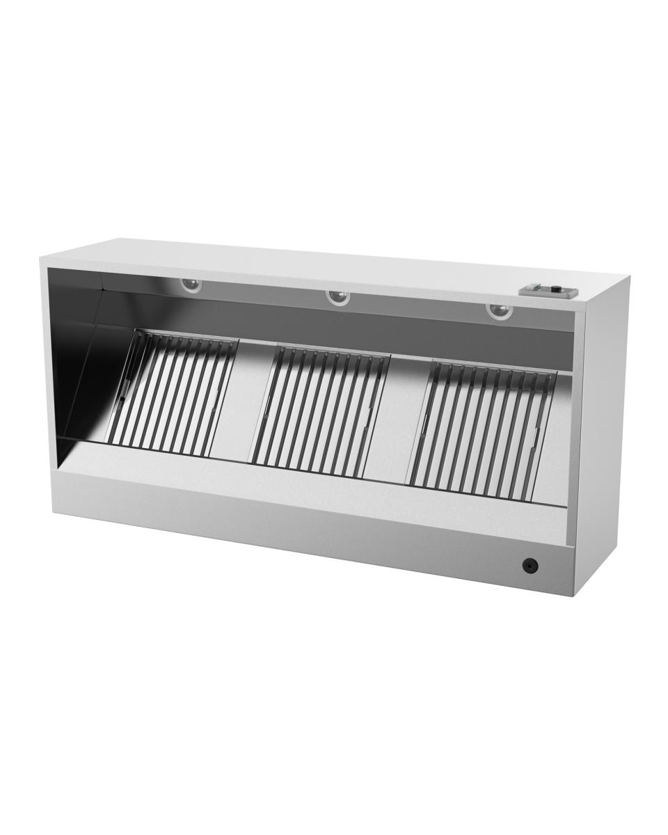 Gastro-Dunstabzughaube - Komplett - Box-Modell - H 52 x 150 x 100 CM - Promoline