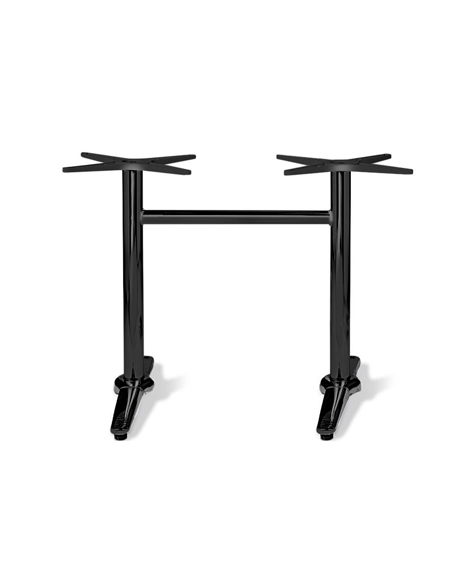 Tischfuß / Tischgestell - 4 Standfüße - Roma - Breit - Schwarz - Promoline