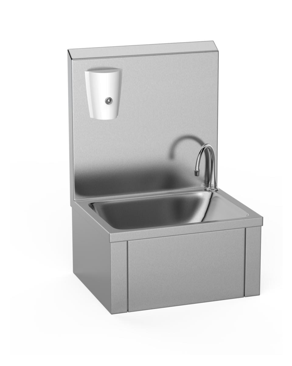 Handwaschbecken aus Edelstahl - Kniebedienung - G-Line