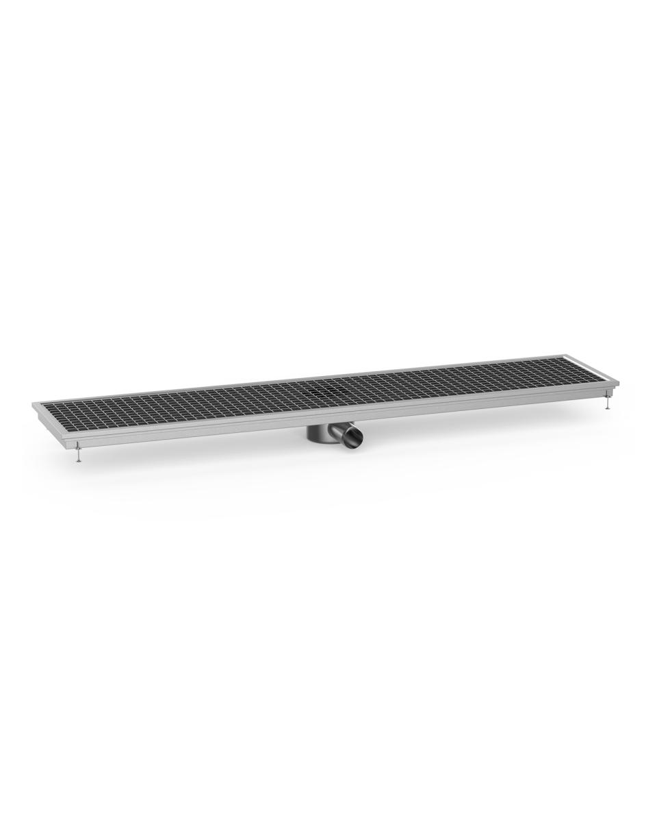 Bodenablauf/-rinne - Mit seitlichem Auslass - 140 x 30 x 13,5 cm - G-Line