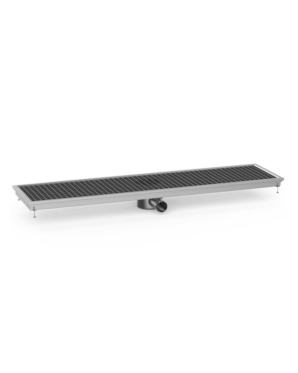 Bodenablauf/-rinne - Mit seitlichem Auslass - 120 x 30 x 13,5 cm - G-Line