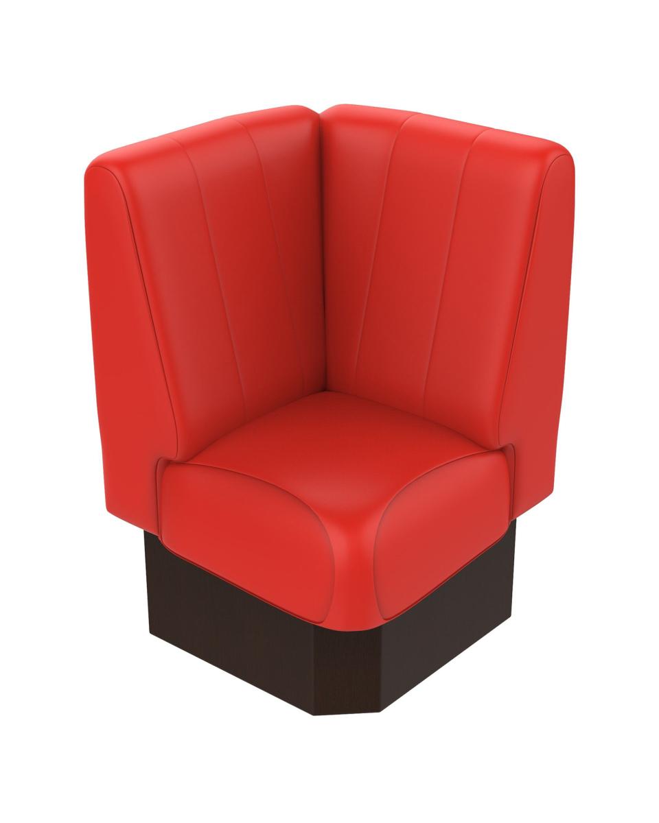 Ecksofa - Bistro - Rot - 60 x 60 cm - Promoline