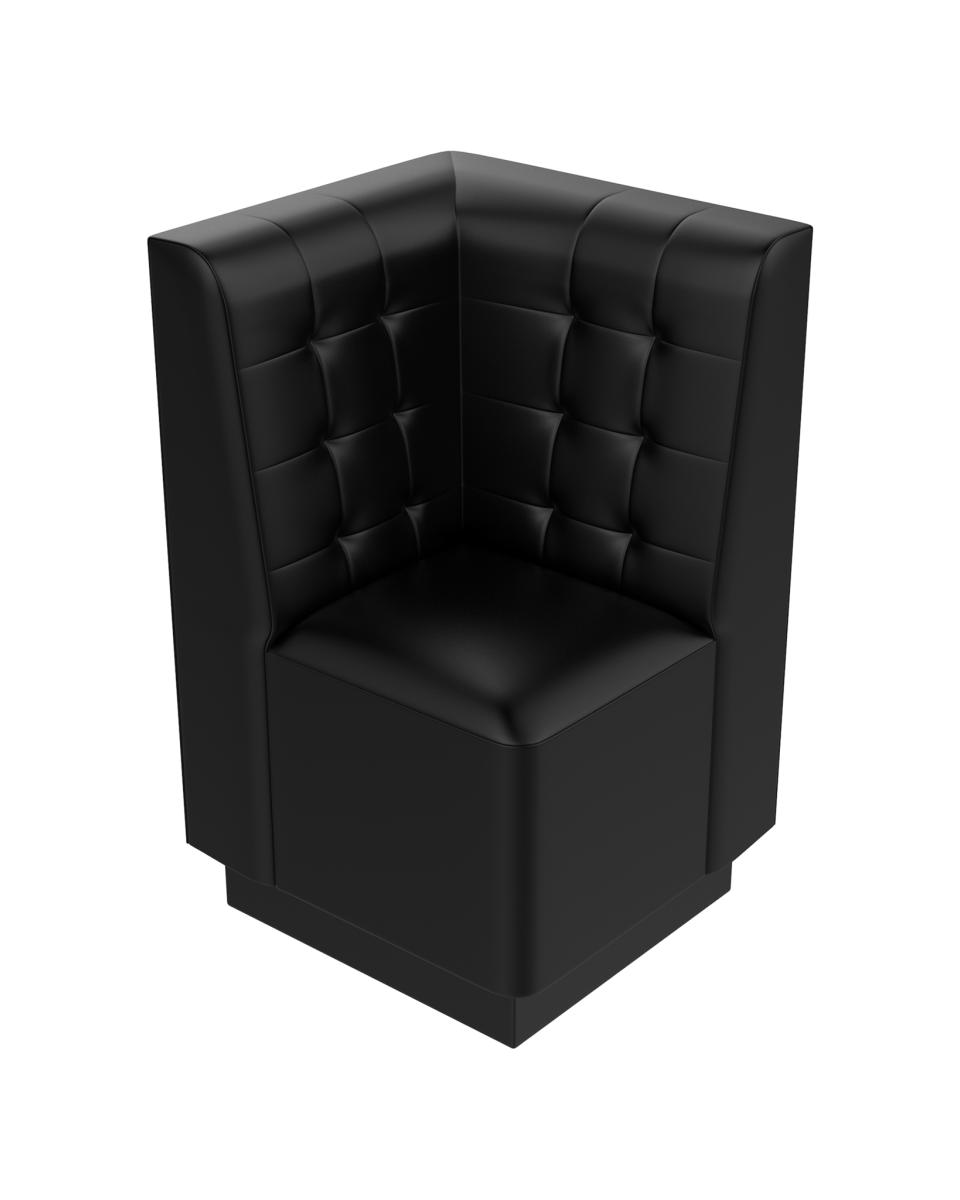 Ecksofa - Amsterdam - 65 x 65 cm - Schwarz - Promoline