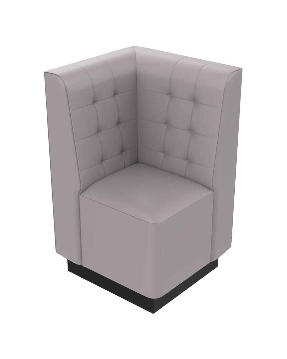 Ecksofa - Amsterdam - 65 x 65 cm - Hellgrau - G-Line