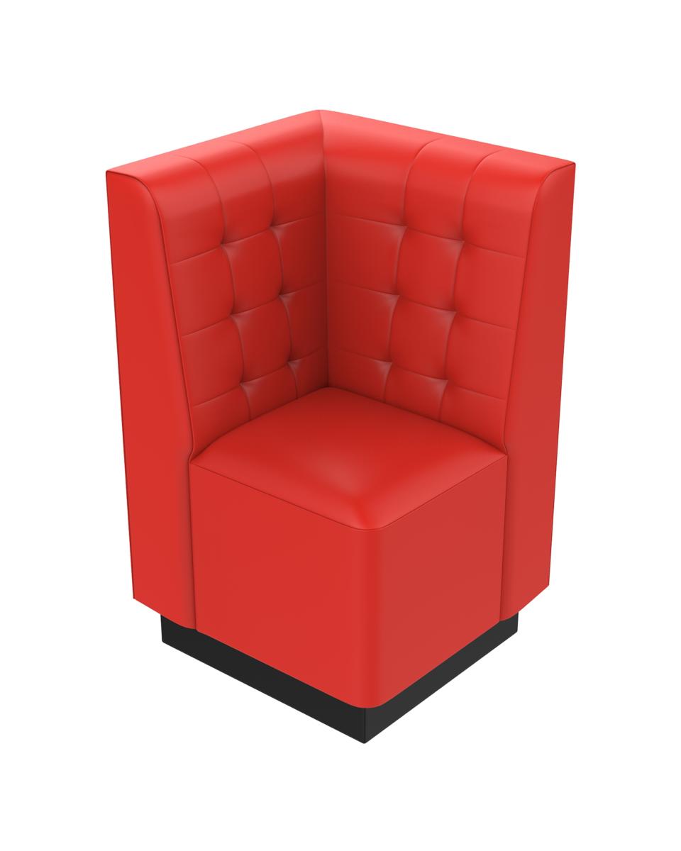 Ecksofa - Amsterdam - 65 x 65 cm - Rot - Promoline