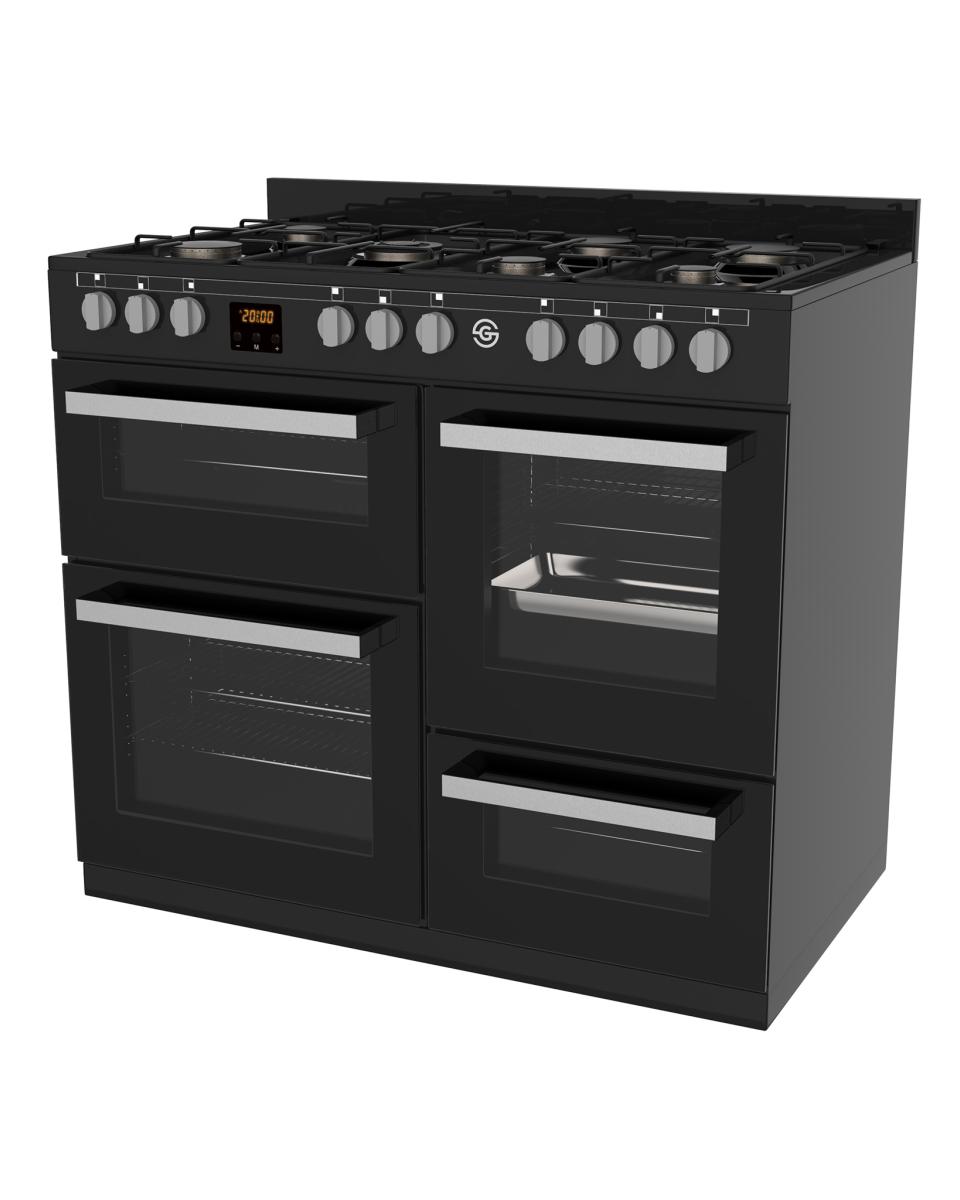 Gasherd - 7 Brenner - H 90 x 100 x 60 cm - Schwarz - G-Line