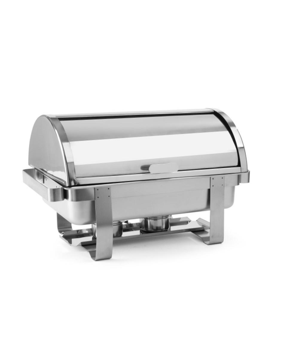 Chafing Dish - 1/1 GN - Edelstahl - Inkl. Rollenabdeckung - Promoline