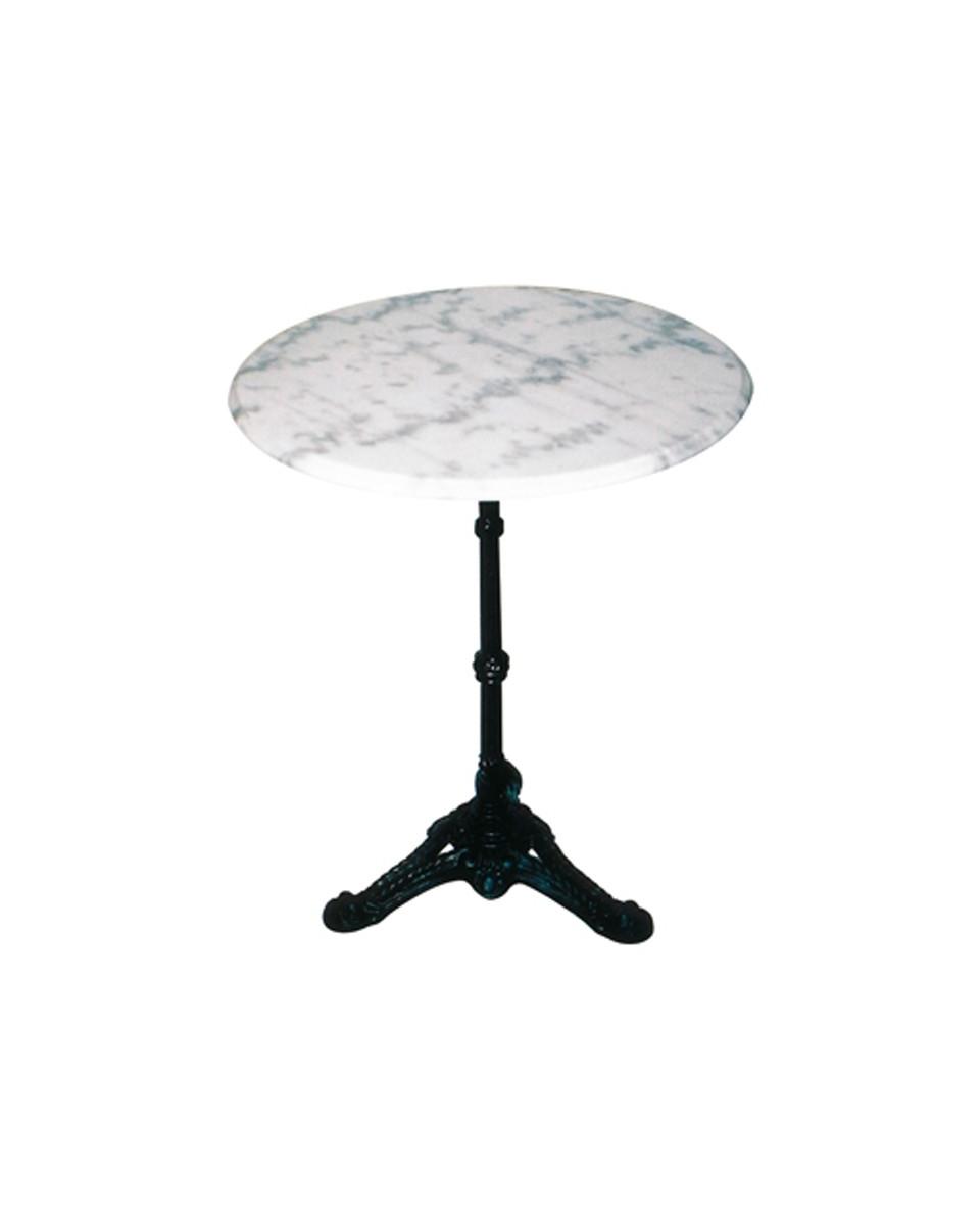 Terrassentisch - Marmor - 3 Teens - Rund - H 72 x Ø 70 CM - Schwarz / Weiß - G-Line
