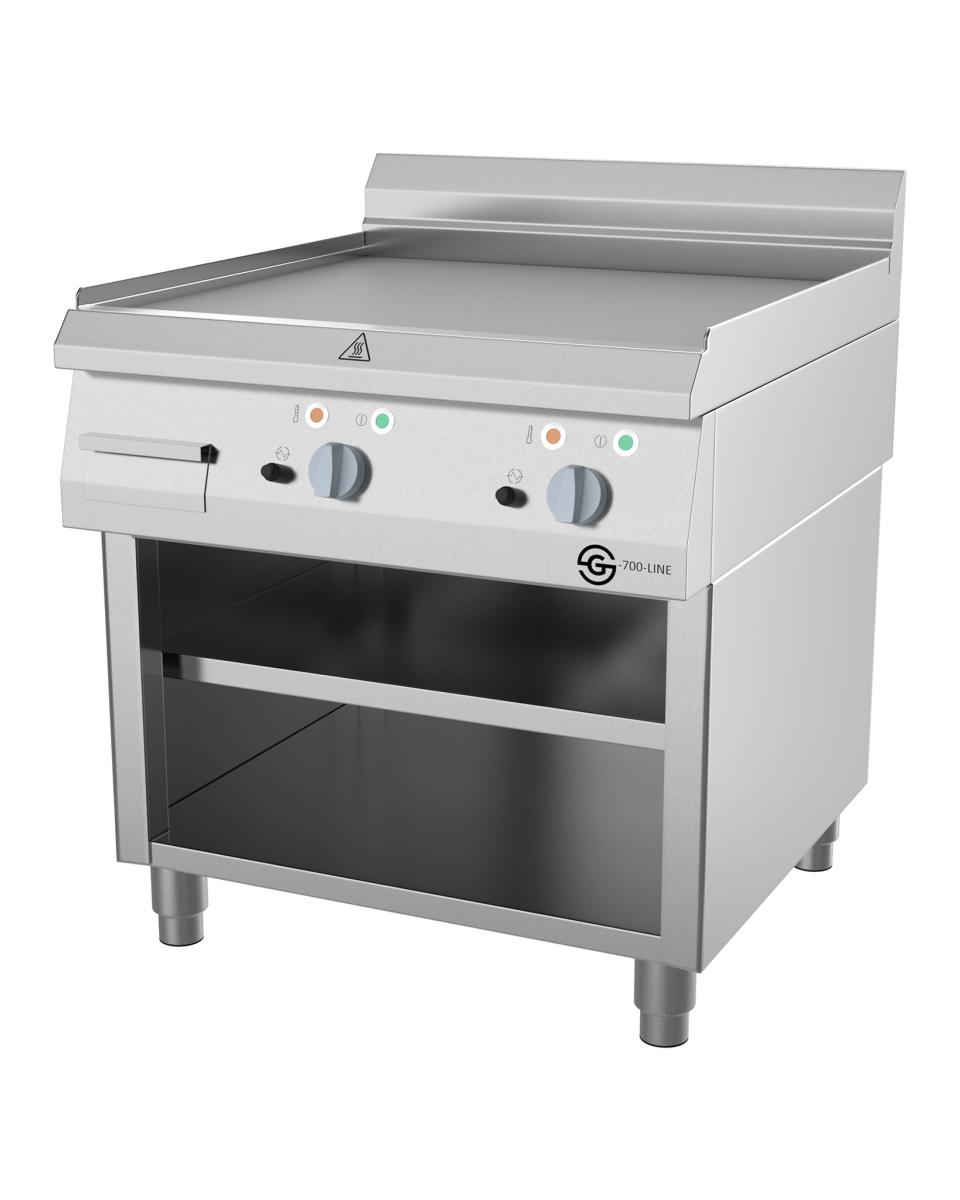 Grillplatte - G700 Line - Elektrisch - Glatt - 80 cm - Offener Unterbau - Promoline