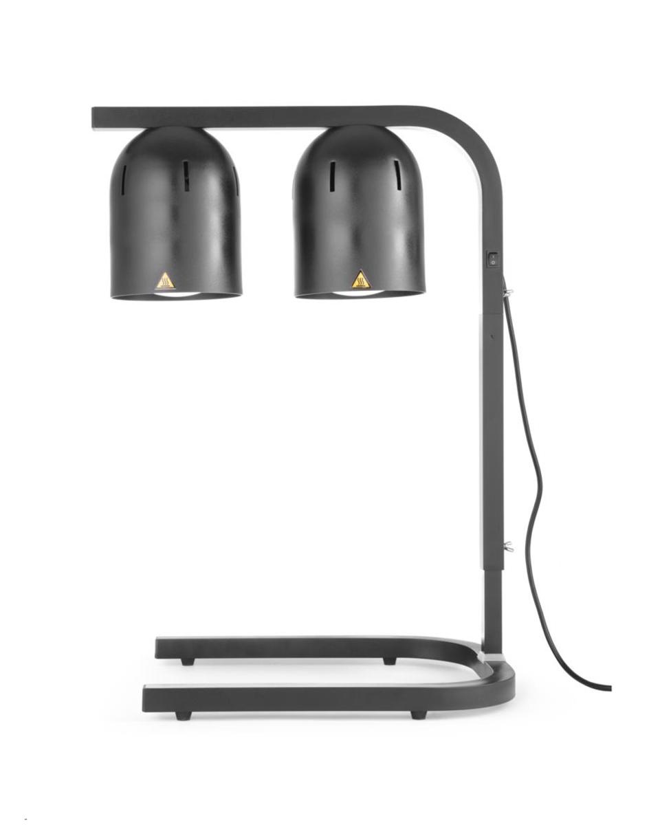 Wärmebrücke - 500W - Schwarz - Aluminium - 2 Lampen - G-Line