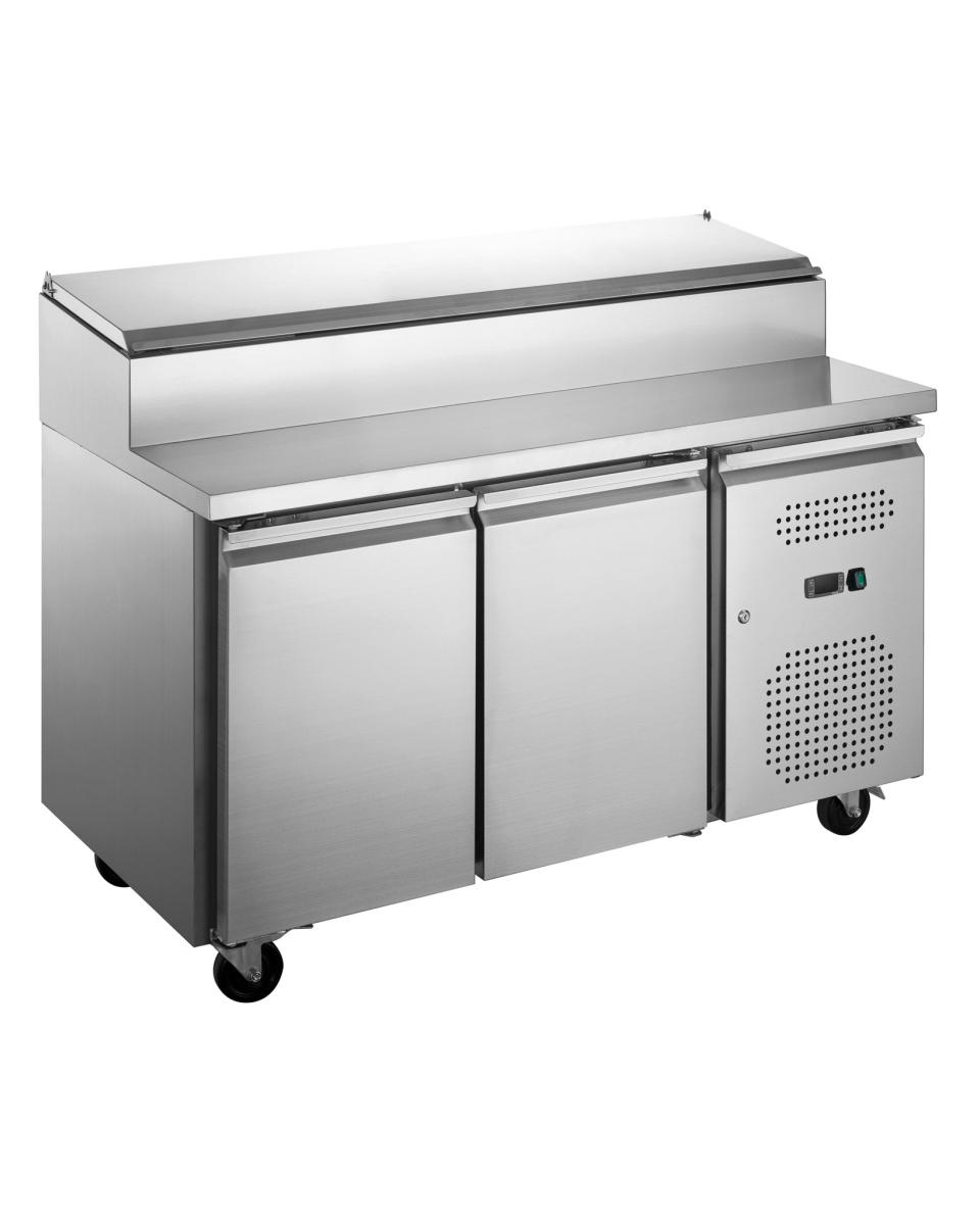Kühlwerkbank - 2 Türen - Feste Aufstellung - 7 x 1/3 GN - Edelstahl - G-Line