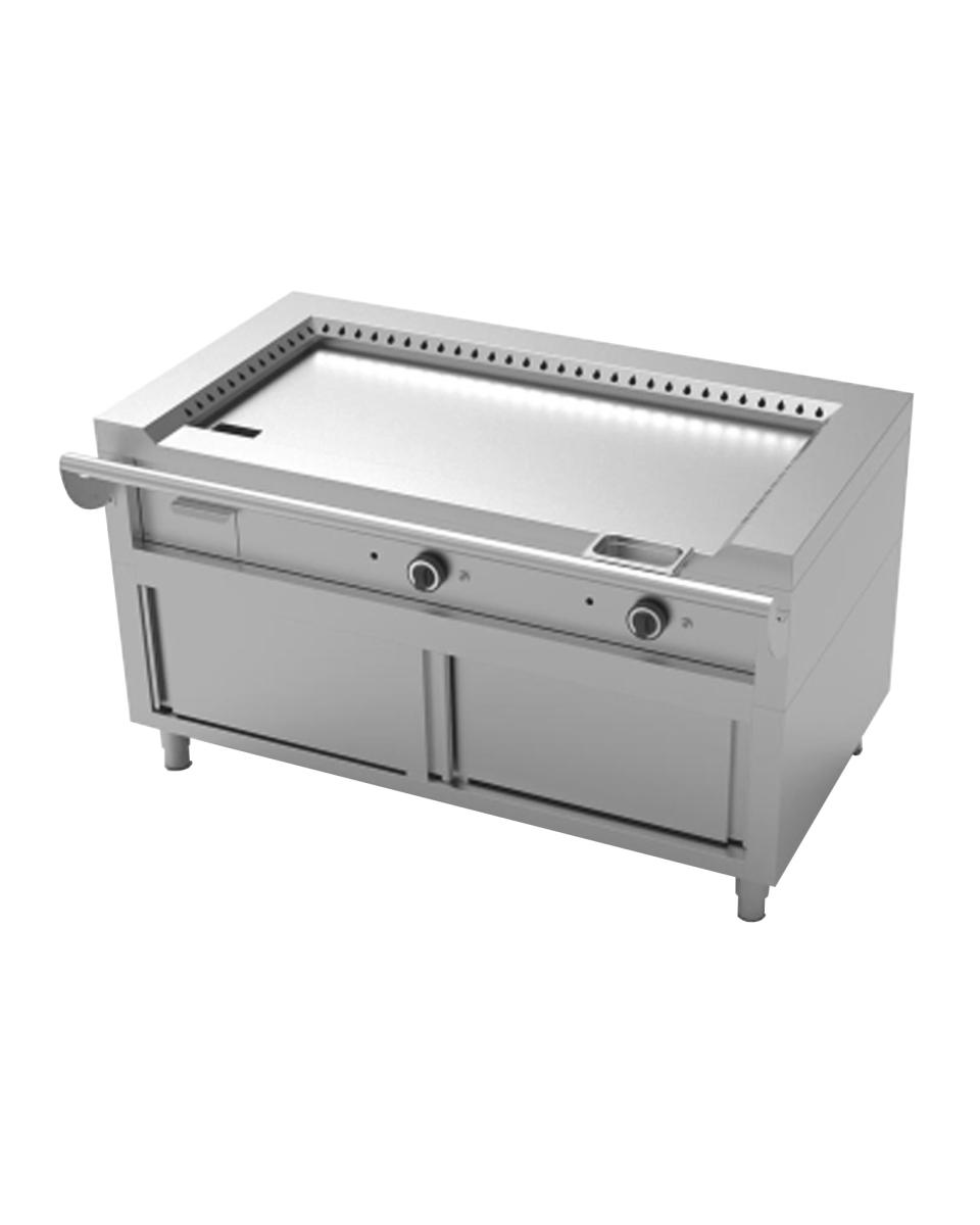Teppanyaki-Grill - G-Line - Gas - 2 Zonen - H 85 x 144 x 77 CM - Geschlossener Boden - G-Line