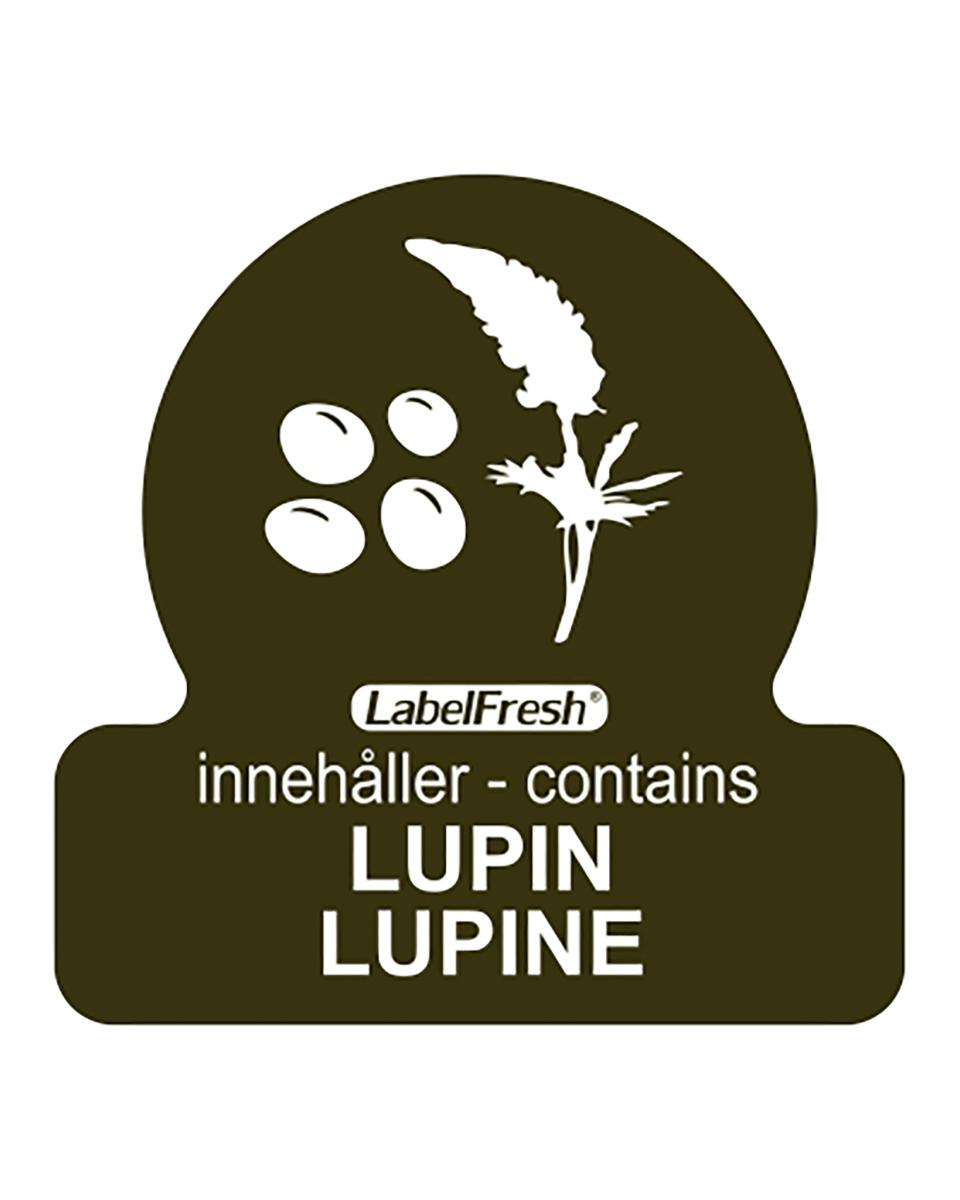 Lebensmitteletiketten - Enthält Lupine - 6 x 500 Stück - 7,5 x 3,8 cm - Papier - Label Fresh - 532712