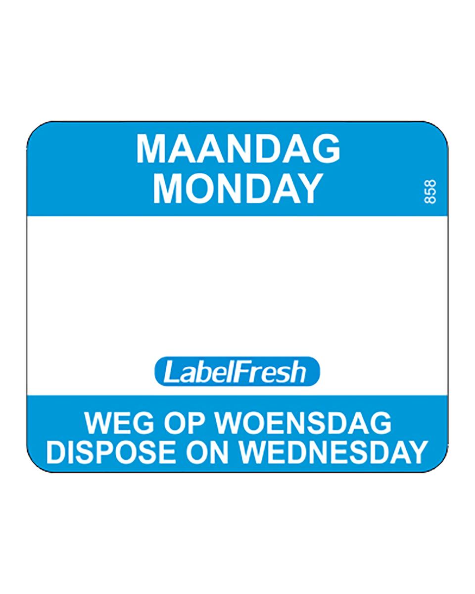 Tagesetiketten - Gone on Monday - 500 Stück - 3 x 2,5 CM - Papier - Label Fresh - Easy - 532384