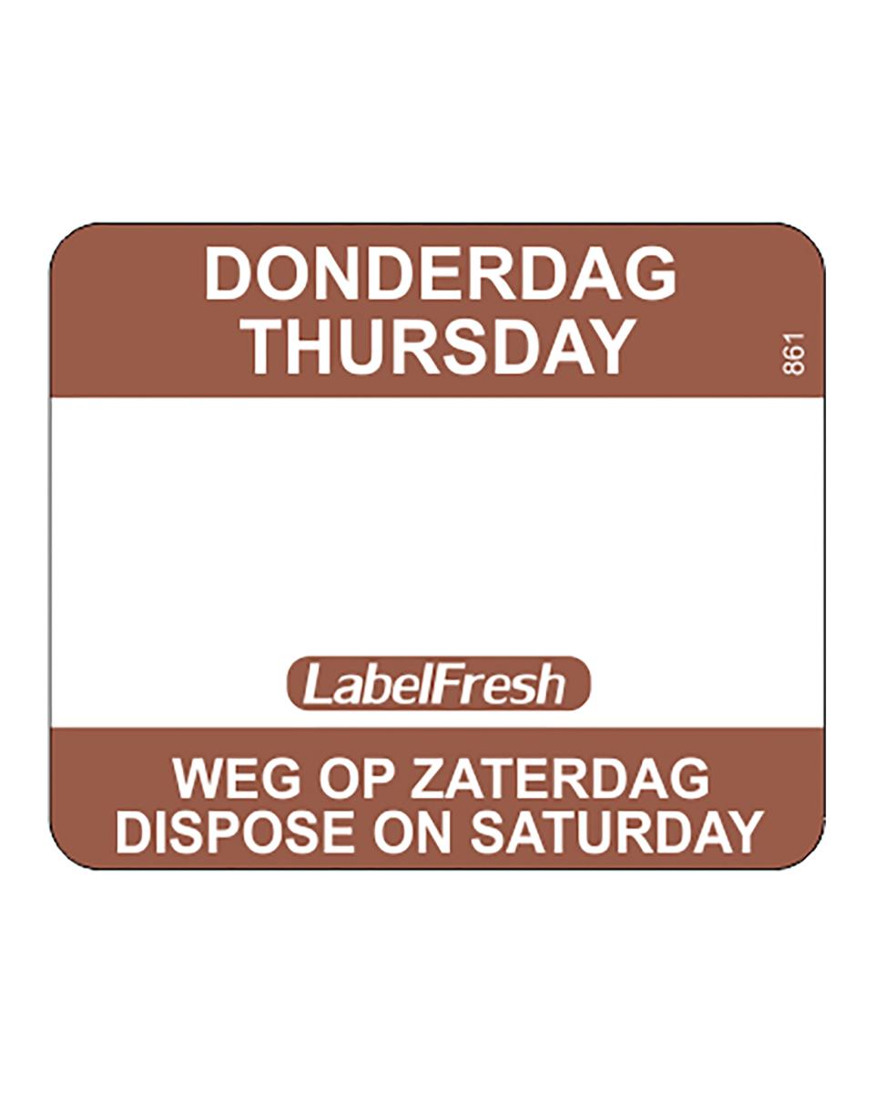 Tagesetiketten – Gone on Thursday – 500 Stück – 3 x 2,5 cm – Papier – Label Fresh – Easy – 532387