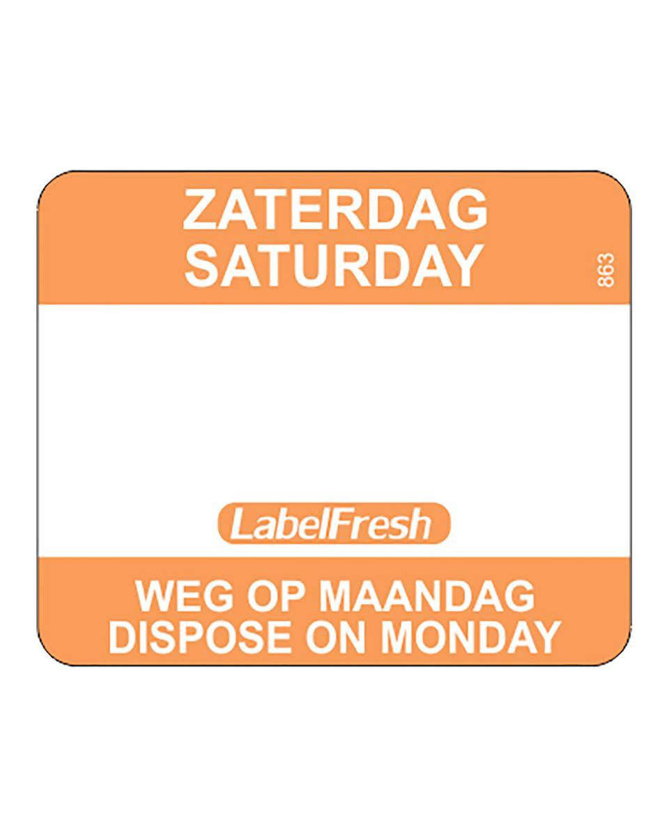 Tagesetiketten – Gone on Saturday – 500 Stück – 3 x 2,5 cm – Papier – Label Fresh – Easy – 532389