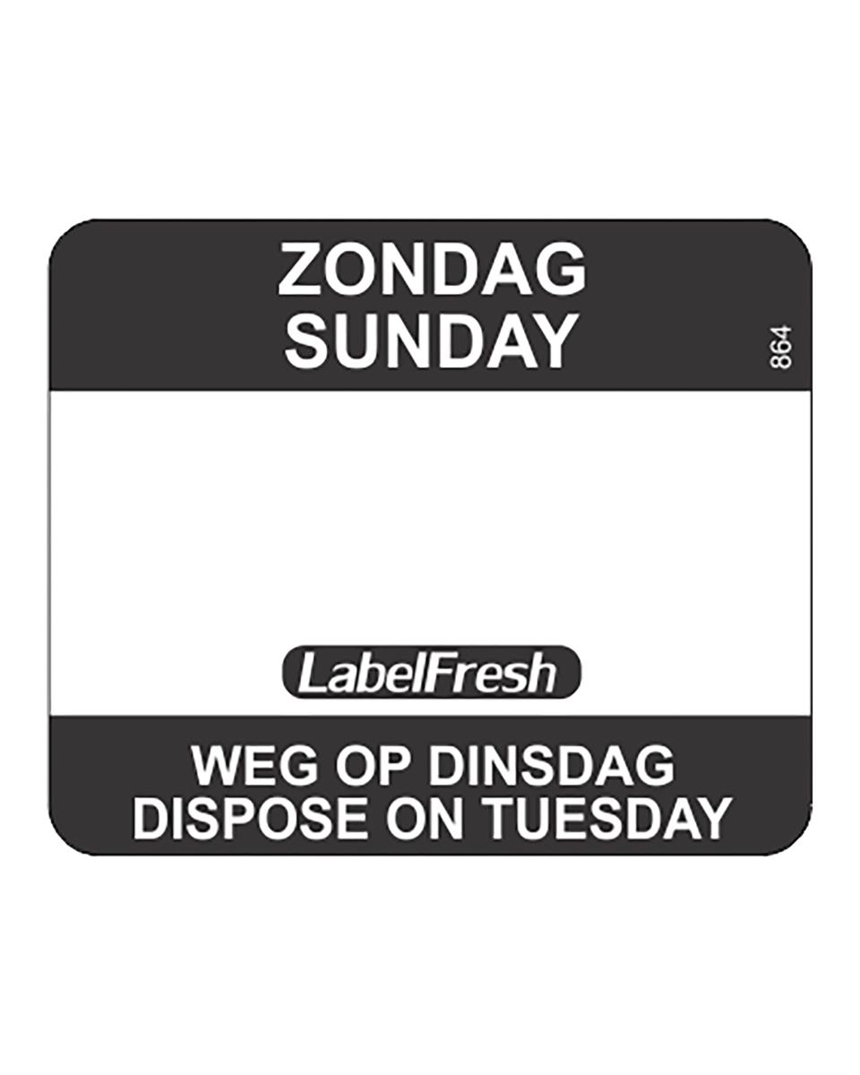 Tagesetiketten - Gone on Sunday - 500 Stück - 3 x 2,5 cm - Papier - Label Fresh - Easy - 532390