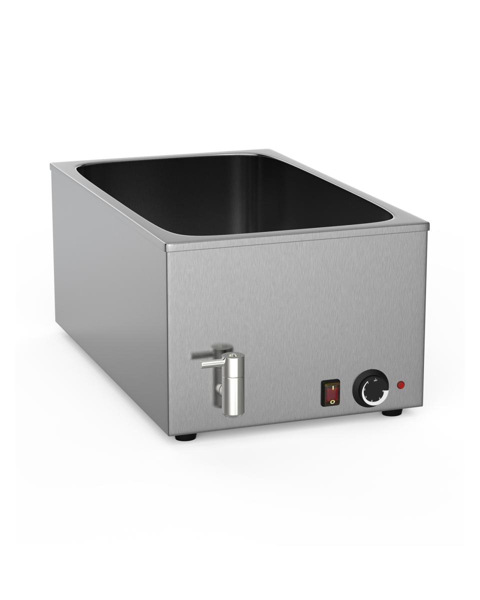 Bain Marie - 1/1 GN - Edelstahl - Ablasshahn - 0 °C-90 °C - Promoline