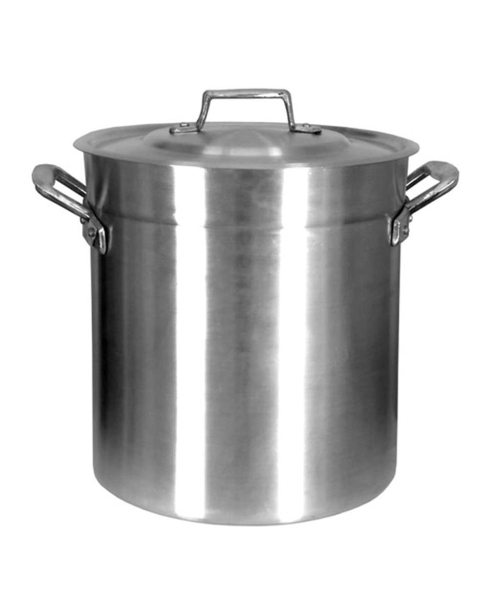 Kookpan - Ø32 x H 32 CM - 25 liter - Aluminium - met deksel - 88699