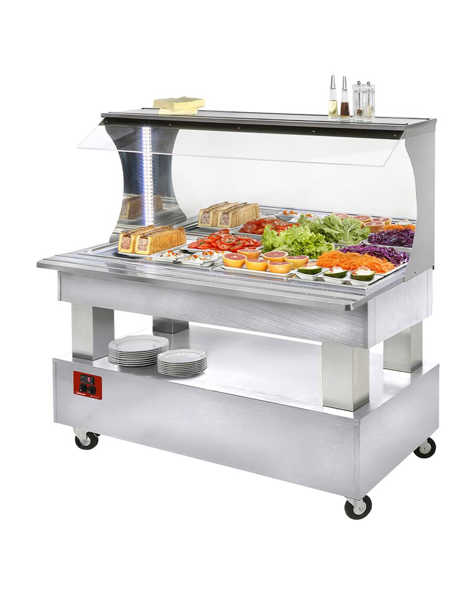 Kühlbuffet - 4 x 1/1 GN - H 140,5 x 149,5 x 69 CM - Diamant - ASB/4N-A1-R2