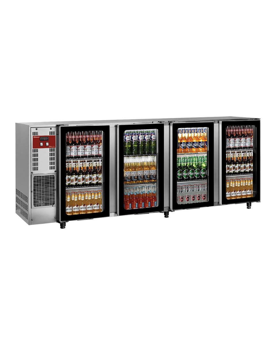 Kühlschrank Glastür - 783 Liter - 4 Türen - Edelstahl