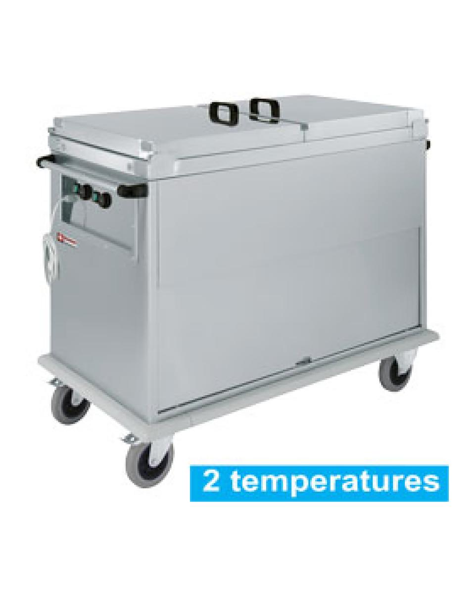 Bain-Marie - Elektro - Auf Wagen - 2 x 1/1 GN - Diamond - CTBM/2C-TD