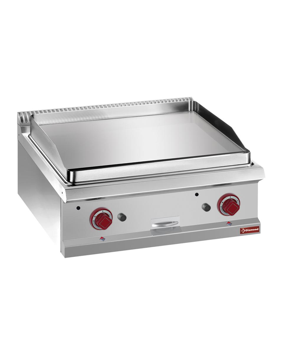 Grillplatte - Gas - Glatt - Chrom - 70 cm - Diamond - G7/PLCD7T