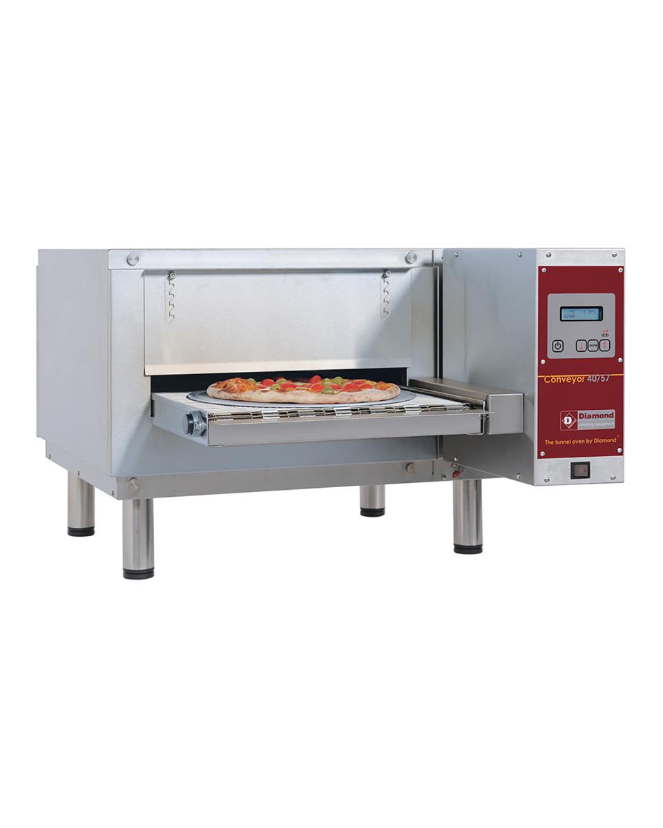 Durchlaufofen für Pizza - Inkl. Sockel - Elektrisch - Belüftet - 40 cm - Diamond - FTEV40/57-CB