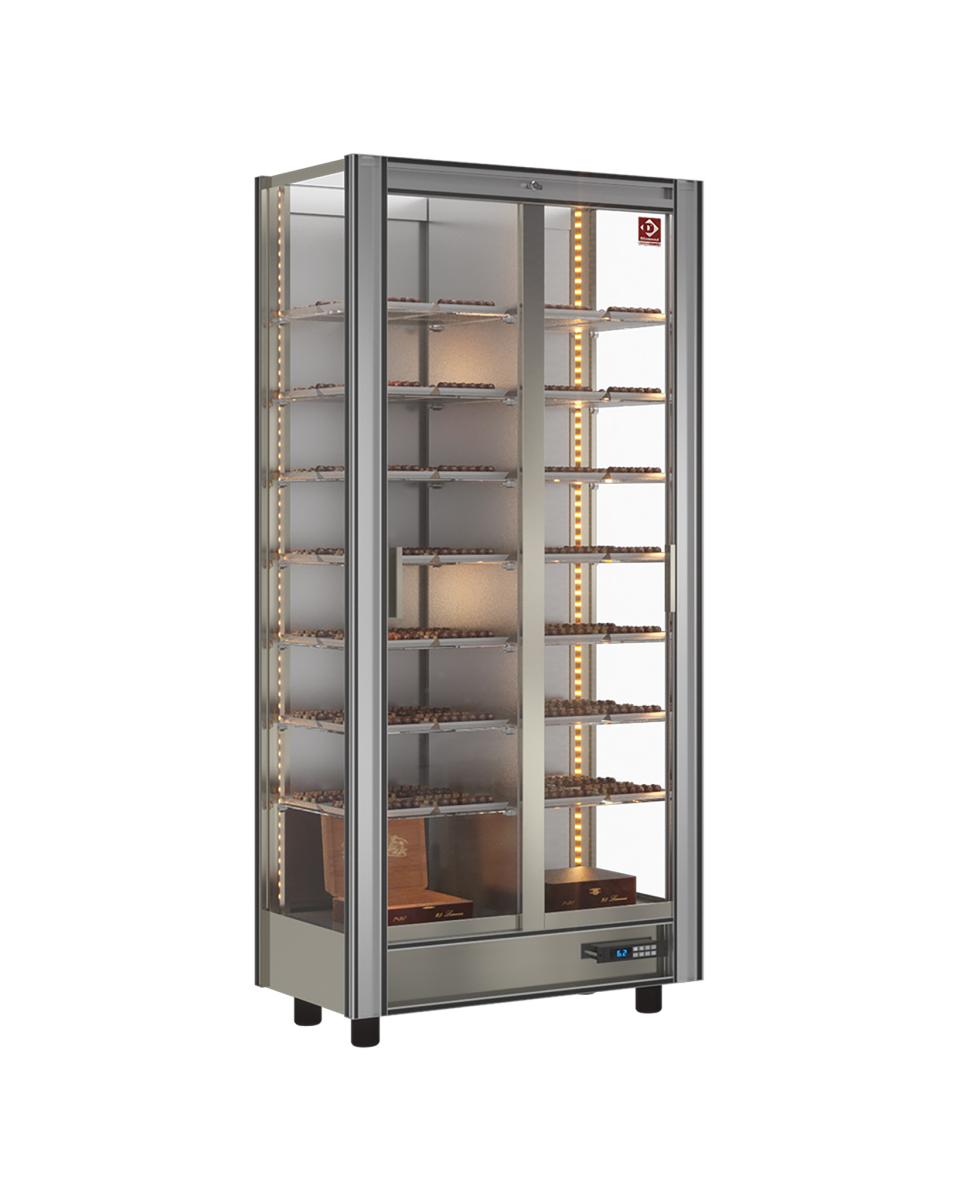 Schokoladenvitrine - 530 Liter - Pass-on-Modell - H 189,1 x 86 x 53 cm - Diamond - GCC-1/TR