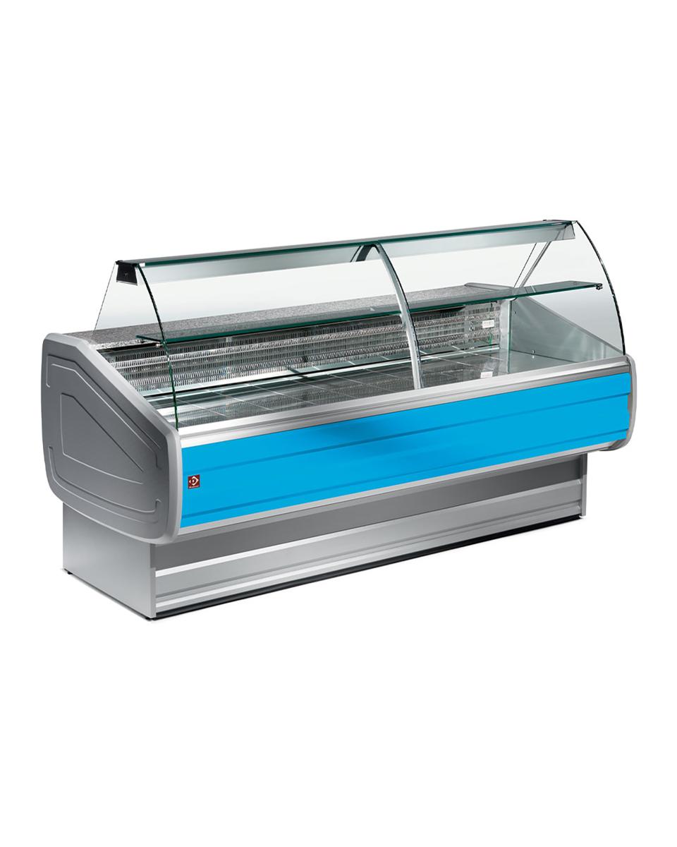 Kühltheke Melody - 150 cm - Gebogenes Glas - 490W - 230V - Blau - Diamond - MY15/B1-VV/R2