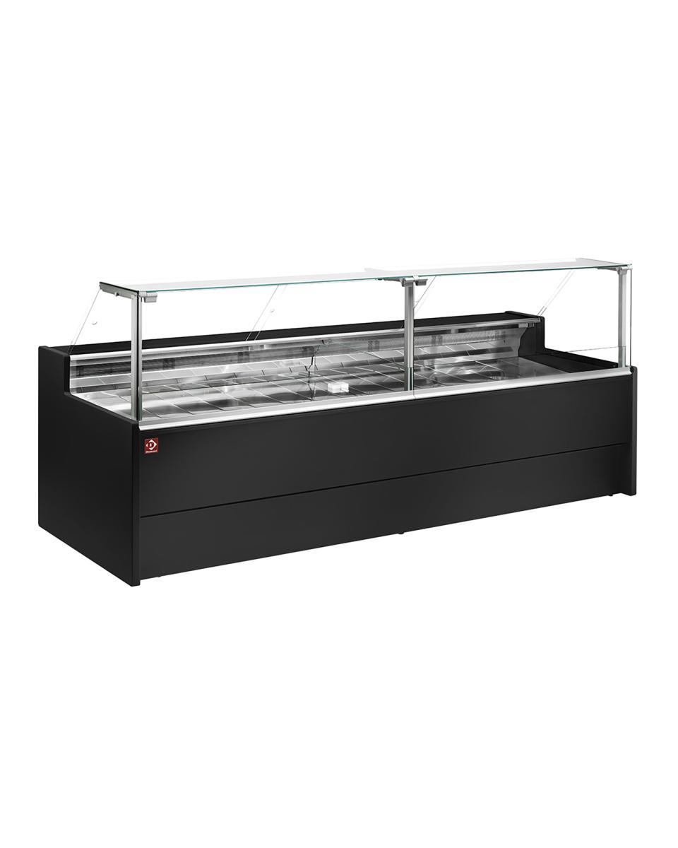 Kühltheke Venice - 150 cm - Gerades Glas - 800W - 230V - Schwarz - Diamond - VZ15/B5-VR2