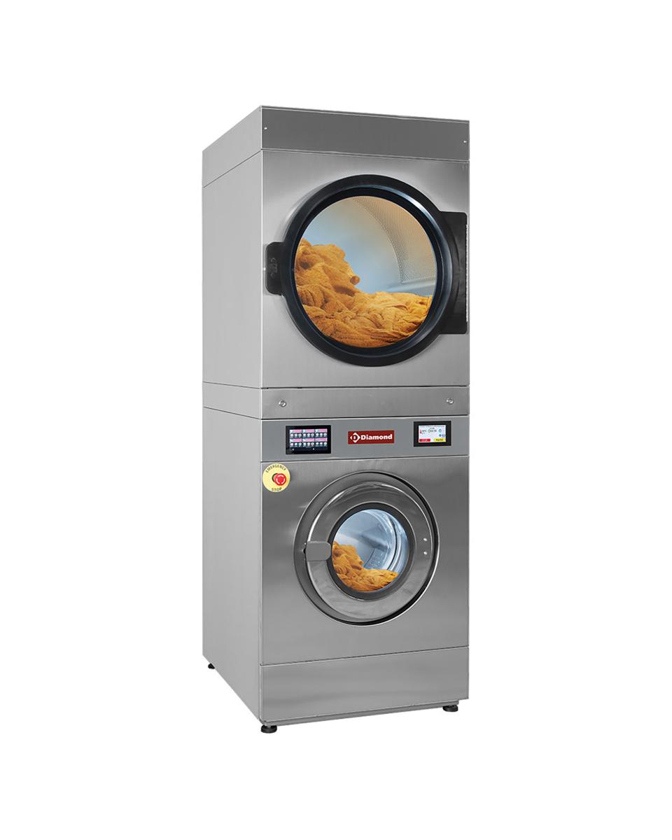 Waschmaschine mit Superschleudern - Touchscreen - Elektro - 11 kg + Rotationstrockner 11 kg - Elektro - Diamond - DEES/11-TS