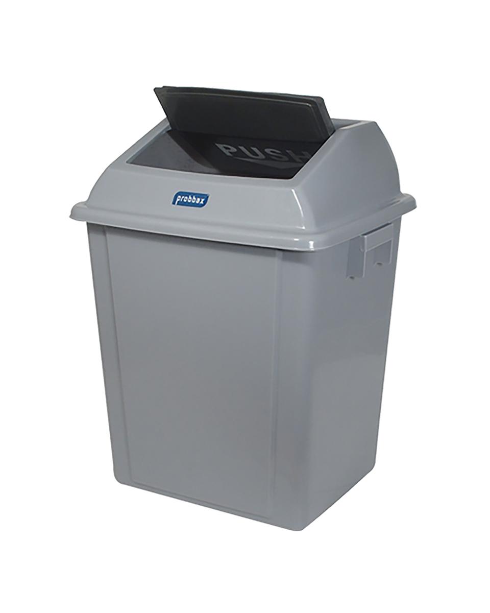Abfallbehälter – H 44 x 34 x 28 cm – 2 kg – Polypropylen – Grau – 25 Liter – 650001